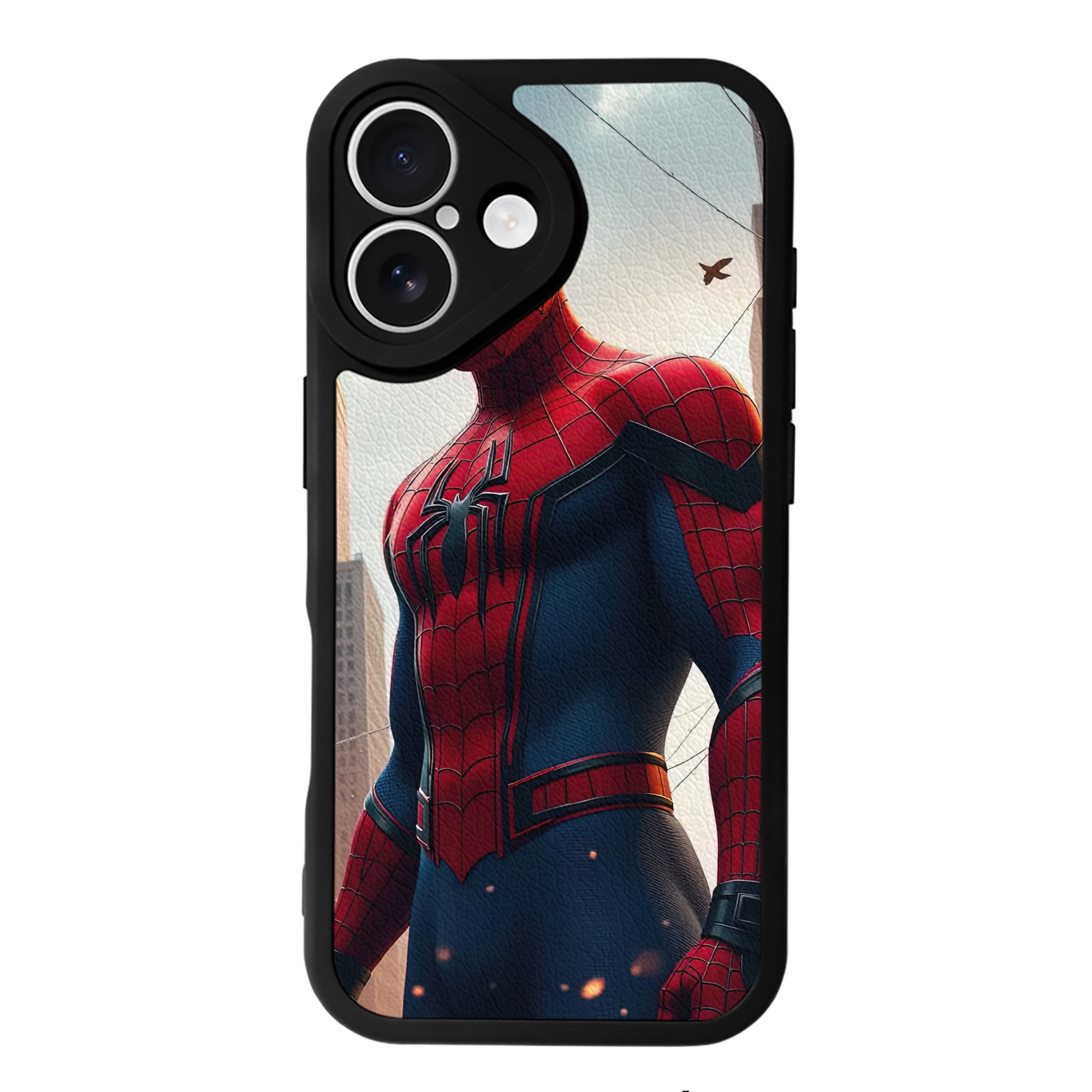 （画像用） Spider Man スパイダーマン 【iPhone 16シリーズ対応】シリコンスマホケース（レザー調） 材質：シリコン